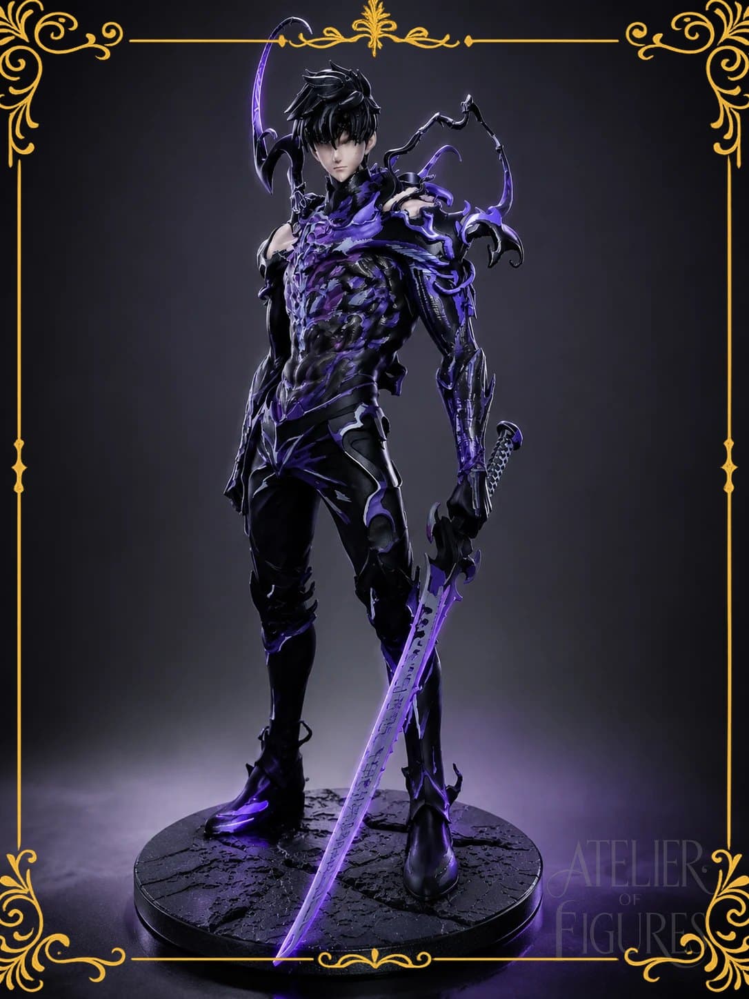Figure Sung Jin-woo - Shadow Monarch — figure colecionável em resina, Atelier of Figures