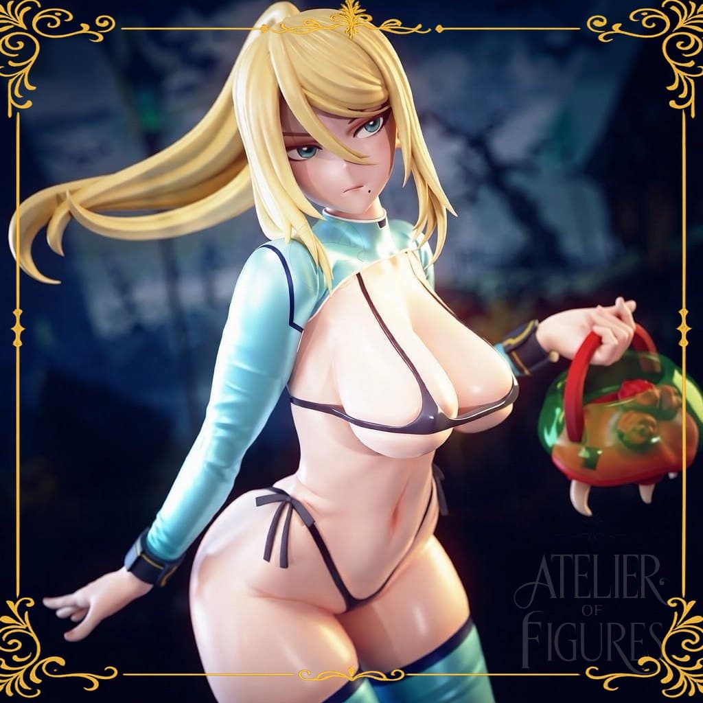 Figure Samus Halloween — figure colecionável em resina, Atelier of Figures