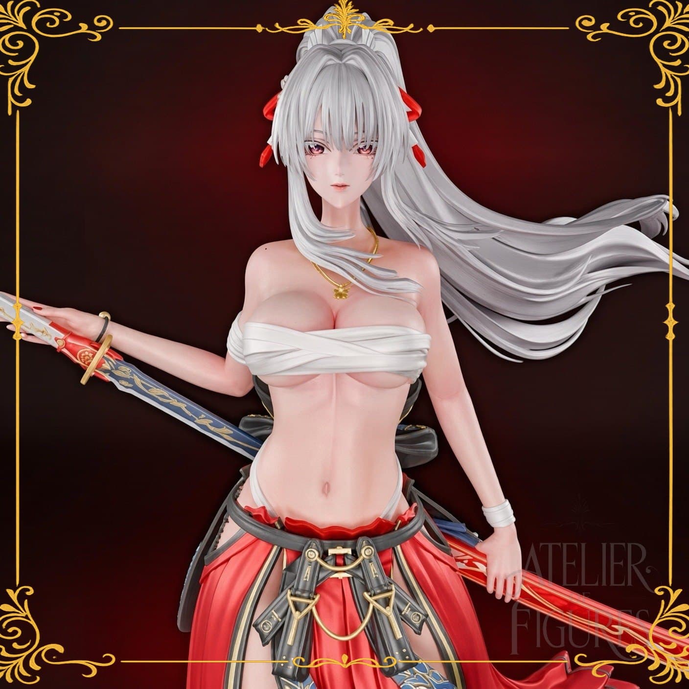 Figure Hiyuki Scarlet Veil Ver — figure colecionável em resina, Atelier of Figures