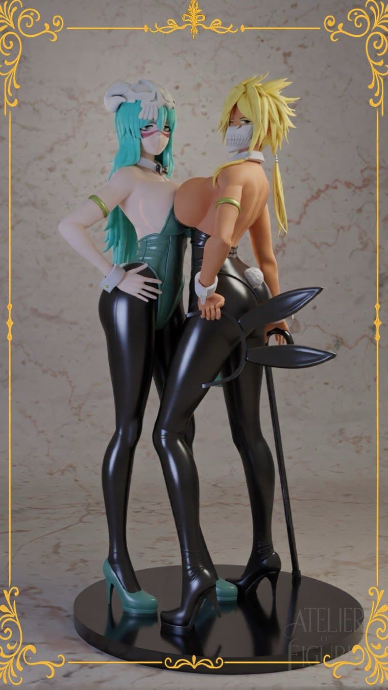 Diorama Neliel & Tier Harribel - Hueco Mundo — Bunny Queens — figure colecionável em resina, Atelier of Figures